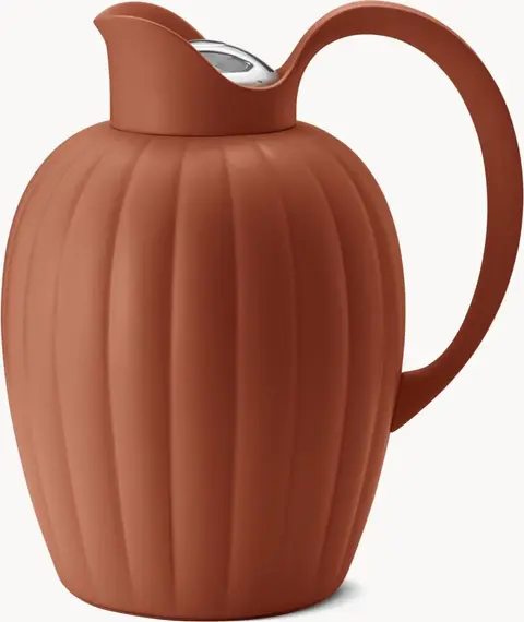 Designer Isolierkanne Bernadotte, 1 L, terracotta, chrom