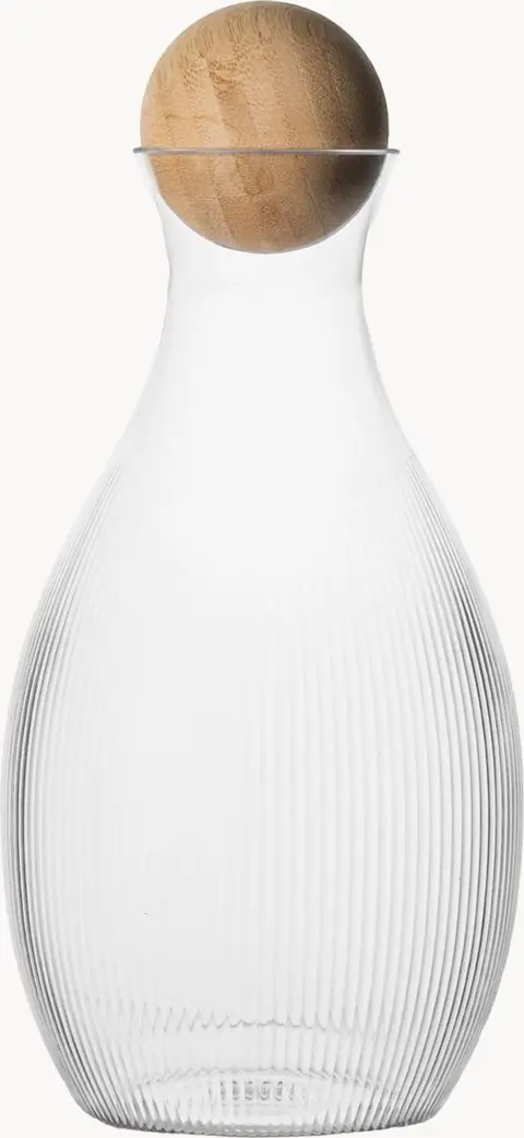 Wasserkaraffe Billi aus Kunststoff, Holz