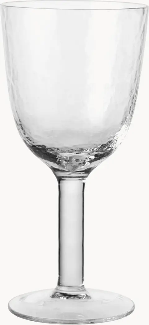 Mundgeblasene Weißweingläser 4er-Set, Transparent aus Glas