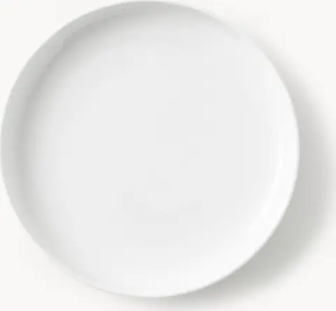 Porzellan-Speiseteller 4 Stück, Weiß