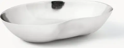 Dekoschale Chrom, Silberfarben aus Metall beschichtet