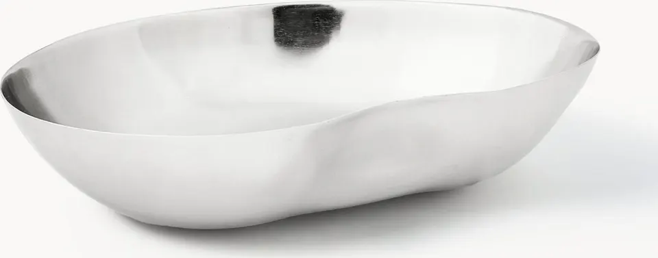 Dekoschale Chrom, Silberfarben aus Metall beschichtet