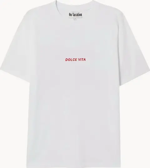 Organic-Unisex-T-Shirt Vita aus, weiß, rot aus Baumwolle