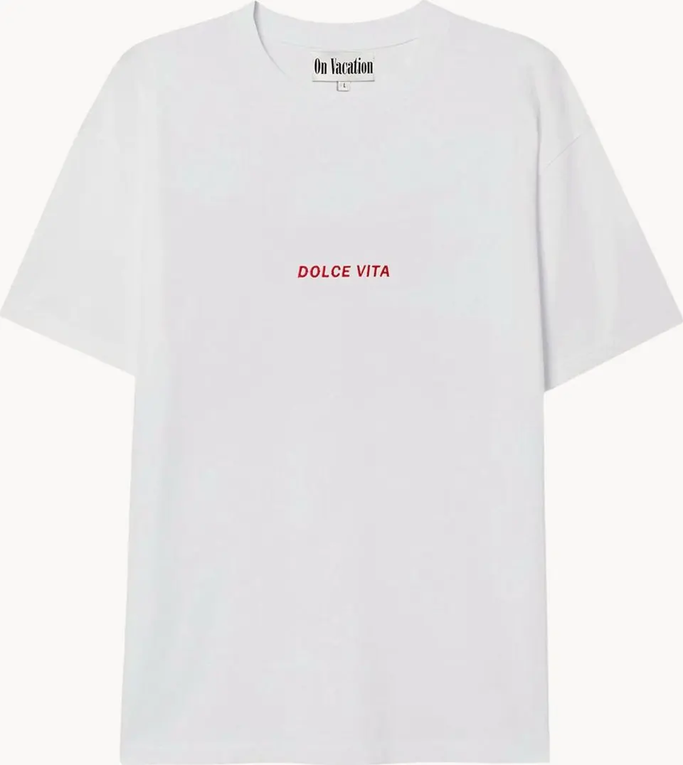 Organic-Unisex-T-Shirt Vita aus, weiß, rot aus Baumwolle