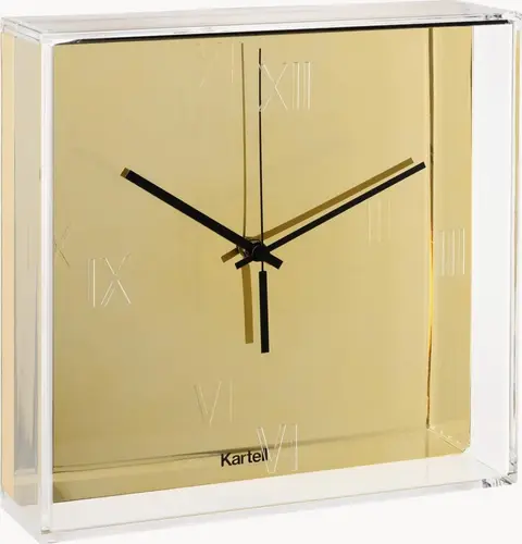 Wanduhr Tic & Tac, Transparent, Gold