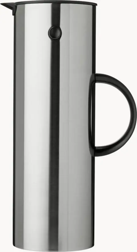Isolierkanne EM77, 1 L, chrom, schwarz aus Metall, Kunststoff