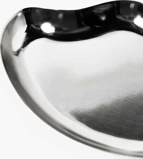 Kleines Deko-Tablett chrom, 19 x 15 cm, Silberfarben aus Edelstahl – Ansicht 2 – Ansicht 2