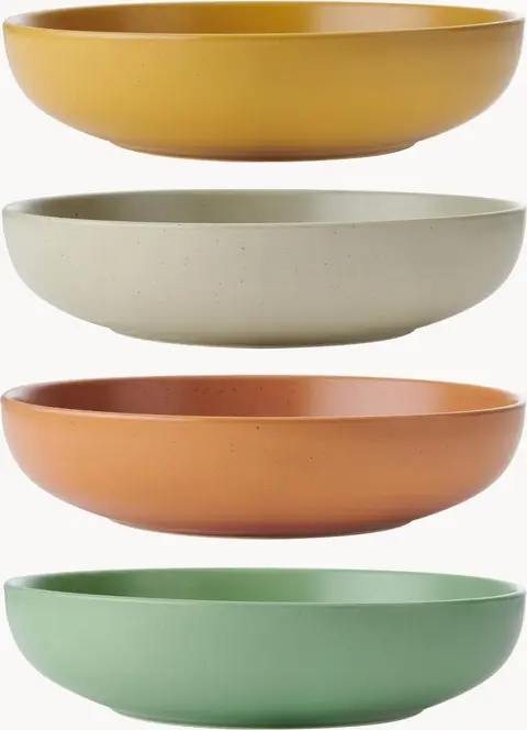 Pastateller Idilica, 4er-Set aus Keramik