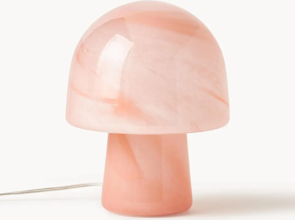 Kleine Tischlampe in Marmor-Optik