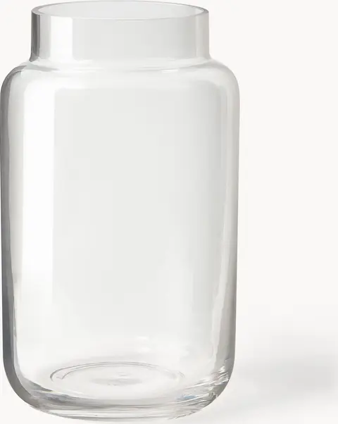 Glas-Vase, H 22 cm, transparent aus Glas