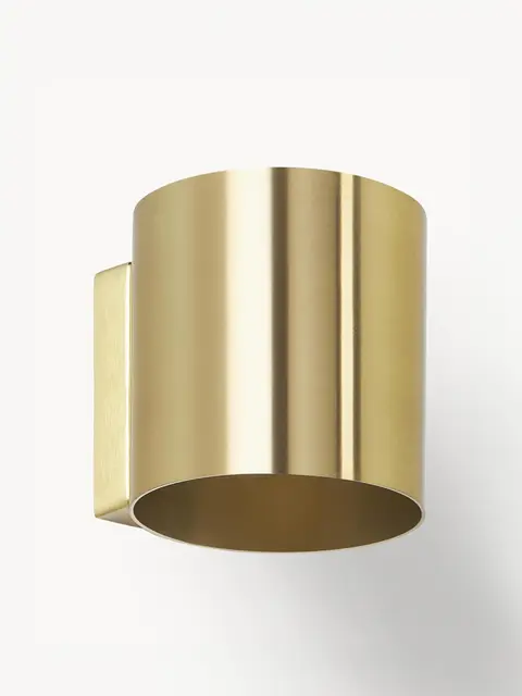 Kleine Wandleuchte Gold, Goldfarben glänzend aus Metall pulverbeschichtet