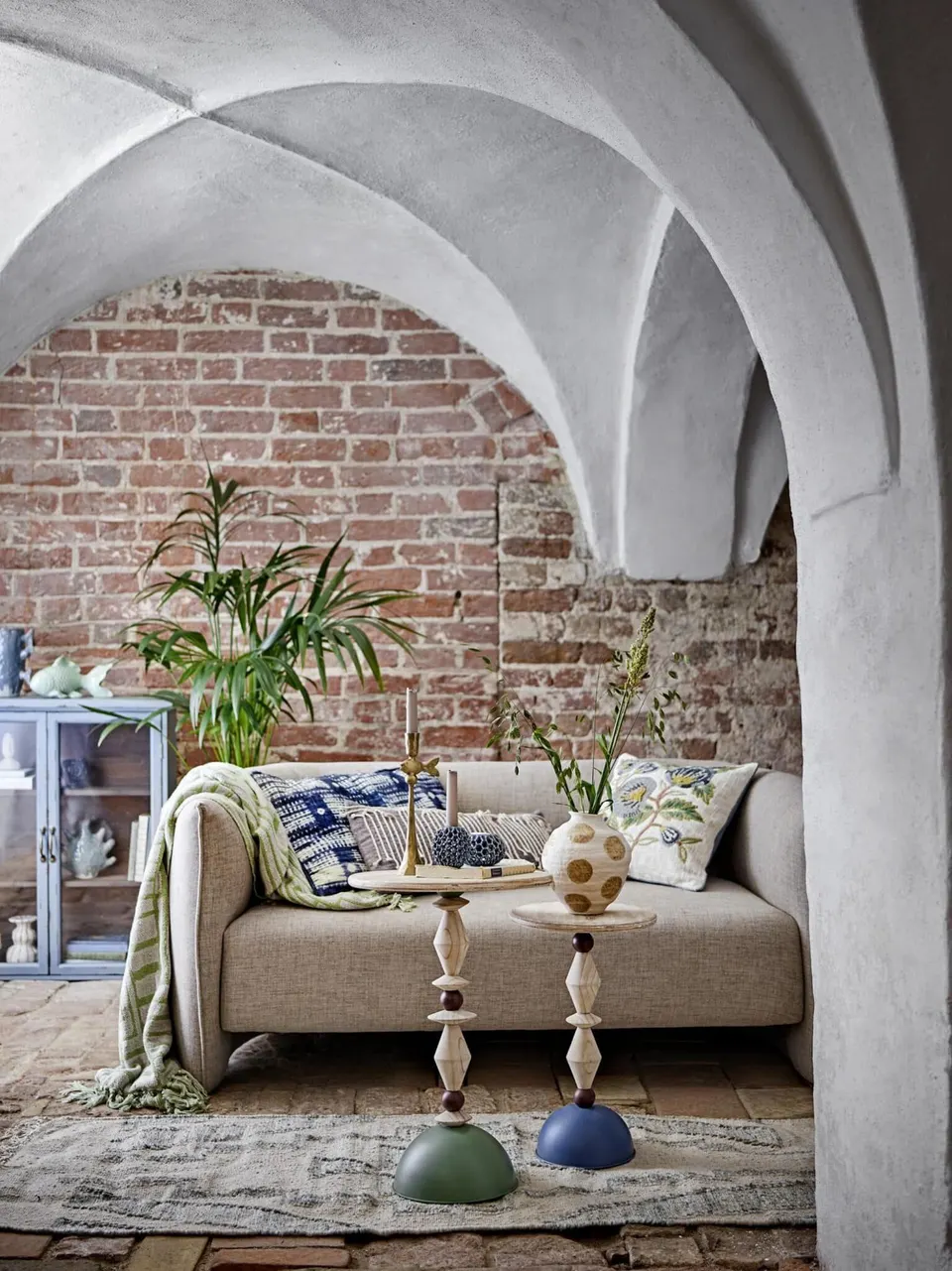 Decke Velva aus recycelter Baumwolle, Grün, 155 × 130 cm – Ansicht 6