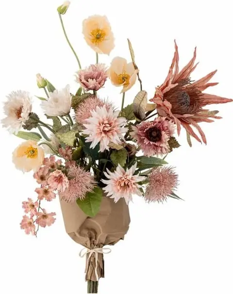 Kunstblumen-Strauß Dust Rose aus Kunstblumen