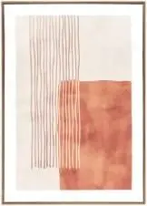 Leinwandbild Mina 50 x 70, Braun, Beige aus Leinwanddruck, MDF