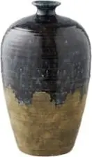 Vase Keramik Blau, Dunkelblau aus Keramik
