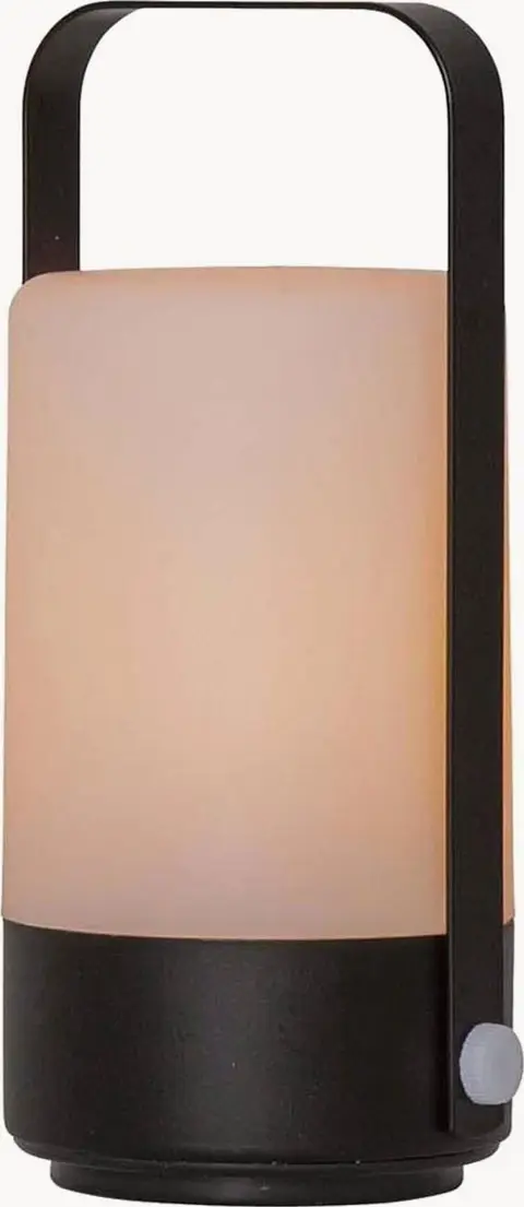 In- & Outdoor-LED-Deko-Leuchte Flame, Weiß, Schwarz aus Kunststoff