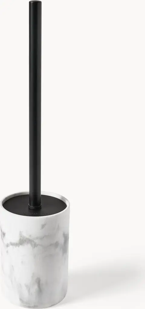 Toilettenbürste Marmor-Optik aus Polyresin, Kunststoff