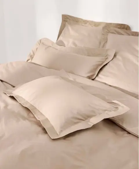 Bettwäsche-Set braun, 2tlg, 155×220, 40x80cm aus Baumwollsatin