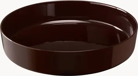 Servierschale Braun D 30 x H 6, Dunkelbraun aus Porzellan