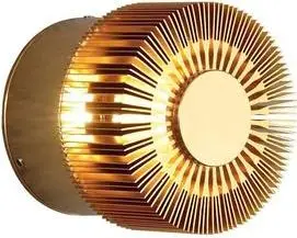 LED-Außenwandleuchte Sonne, Bronze aus Aluminium