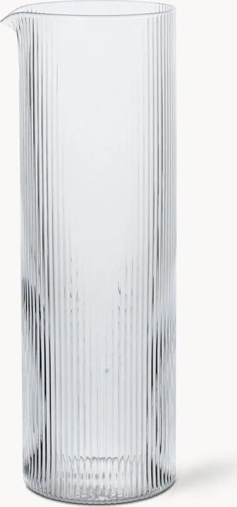 Mundgeblasene Karaffe mit Rillenrelief, 1.1 L