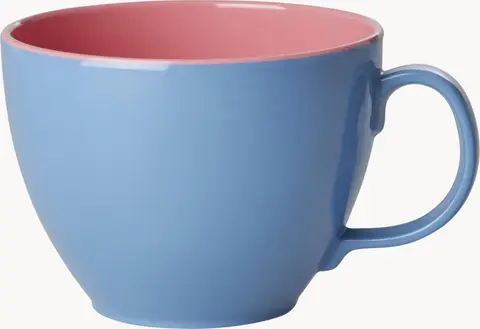 XL-Tasse Dove aus Melamin, Blau, Rosa