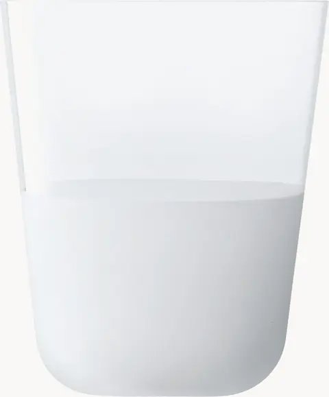 Wassergläser Arc Contrast, 2er-Set, milchig transparent aus Glas