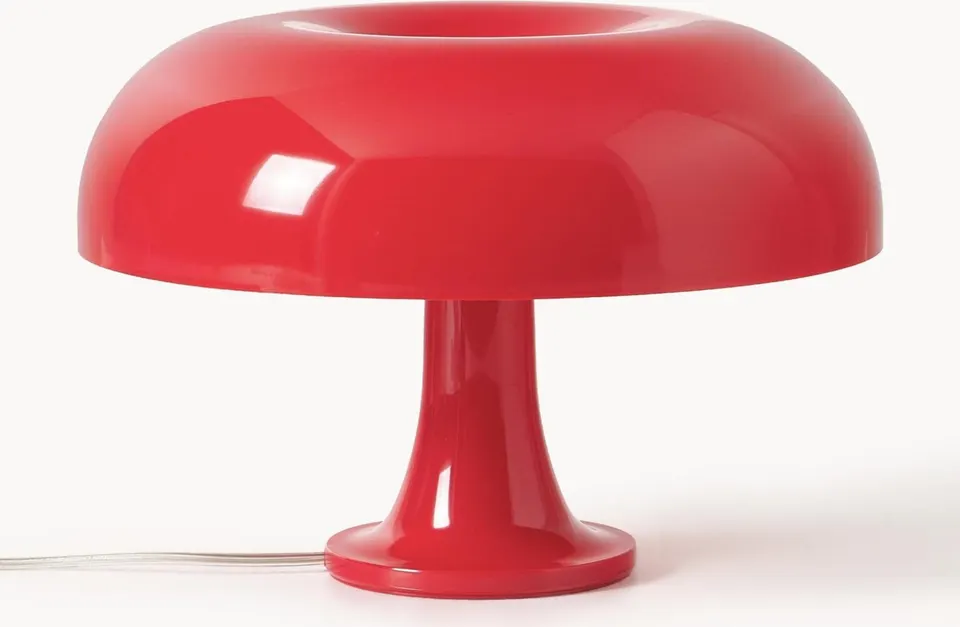 Kleine Tischlampe Rot aus Polycarbonat