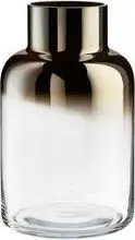 Mundgeblasene Glas-Vase Uma mit Chrom-Schimmer