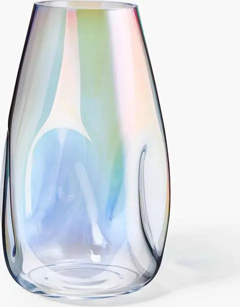 Transparente Glas-Vase Rainbow H 35 cm aus Glas