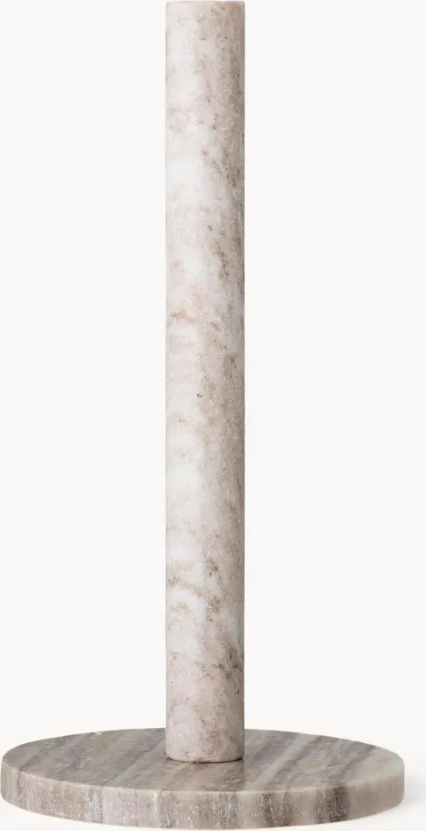 Marmor-Küchenrollenhalter, Weiß marmoriert aus Marmor