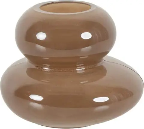 Vase Hendge, Braun aus Glas