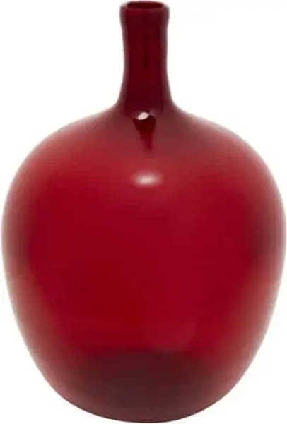 Vase Rot H 60 cm aus Glas gefärbt, handgearbeitet