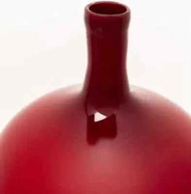 Vase Rot H 60 cm aus Glas gefärbt, handgearbeitet – Ansicht 2 – Ansicht 2