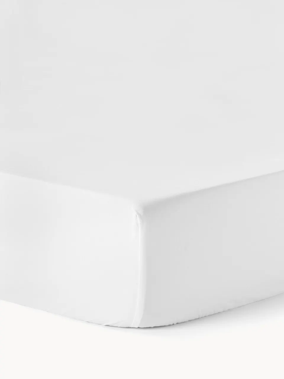 Topper-Spannbettlaken 90x200x15cm, weiß aus Baumwolle