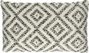 Kissen Verso 50 x 30, Schwarz, Weiß
