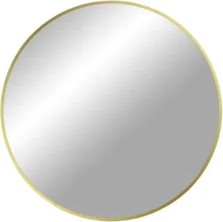 Spiegel MADRID Rund D80 Gold aus Aluminium, Glas