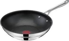 Jamie Oliver Wokpfanne Cook‘ Smart D 28 cm, Chrom aus Edelstahl
