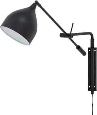 Wandleuchte Lyam, Schwarz, Weiß aus Metall