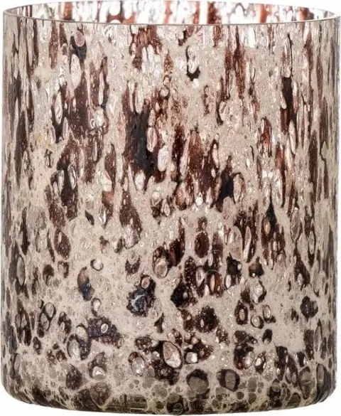 Teelichthalter Frederika, Braun aus Glas