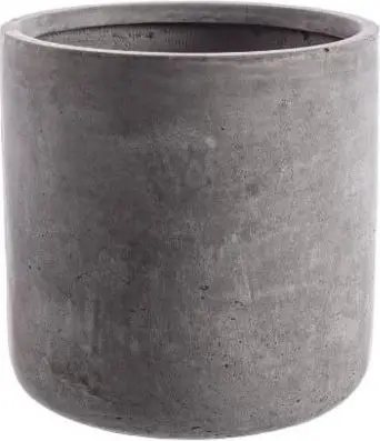 Übertopf Grau Rund L D51 H49 aus Glas –
