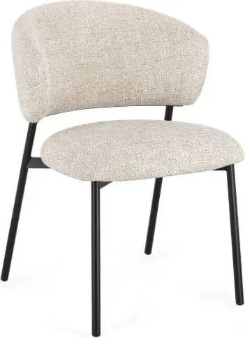 Esszimmerstuhl Prisca Schwarz/Sand aus Stahl, Polyester
