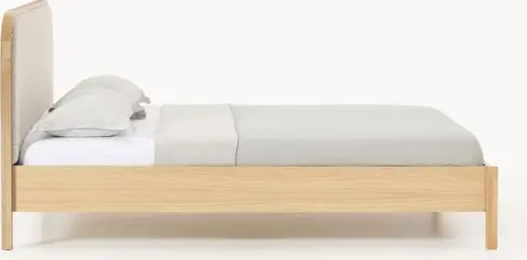 Holzbett 180×200 mit Kopfteil inkl. Lattenrost und Matratzen, Off – Ansicht 2 – Ansicht 2