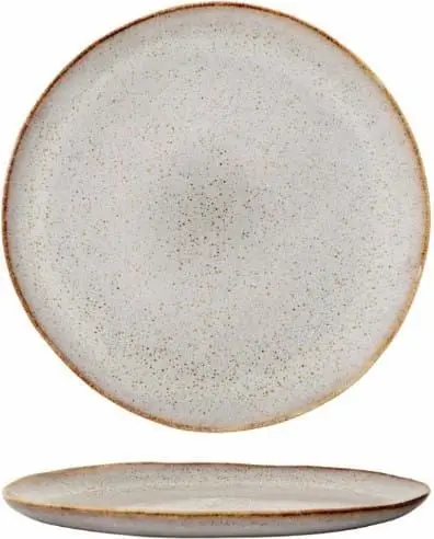 Speiseteller Natur braun aus Steinzeug