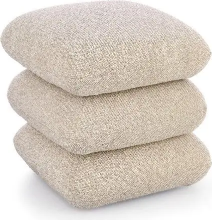 Pouf Antara Beige D 44,5 x H 44,5