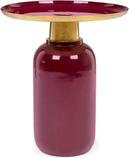 Beistelltisch Nalima Burgundy D40,5