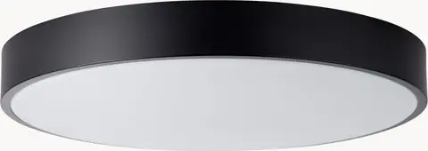 LED-Deckenleuchte mit Diffusorscheibe, Schwarz aus Kunststoff, Metal