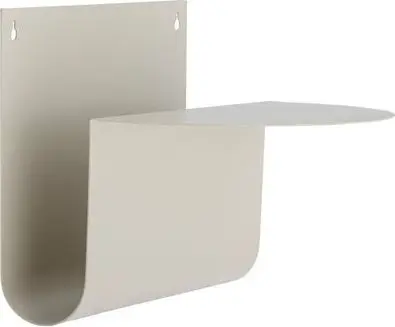 Zeitschriftenhalter Monts, Beige aus Eisen