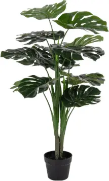 Kunstplanze Monstera, Grün aus PE- Kunstpflanze