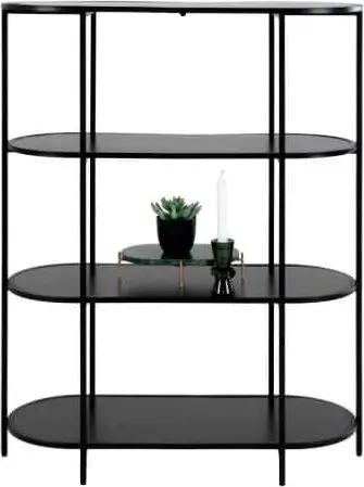 Sideboard VITA Metall Schwarz B 85 cm x L 36 cm x H 111 cm aus Stahl, Metall Beine